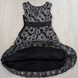Anthropologie dress with white/black flowers